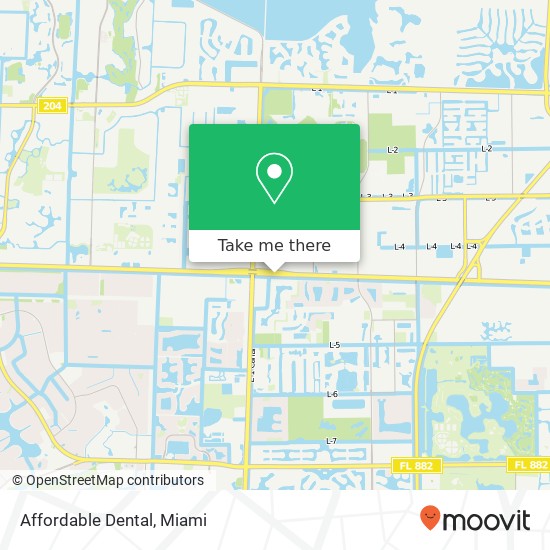 Mapa de Affordable Dental