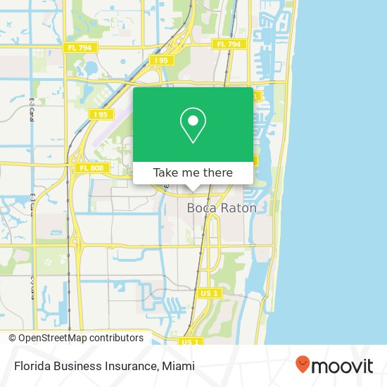 Mapa de Florida Business Insurance