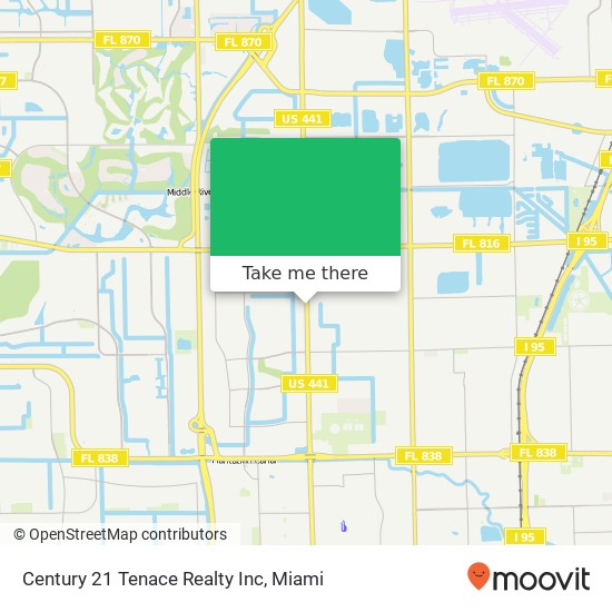 Mapa de Century 21 Tenace Realty Inc