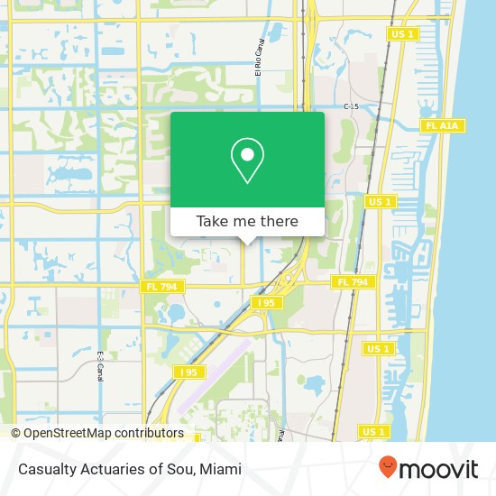 Casualty Actuaries of Sou map