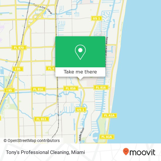 Mapa de Tony's Professional Cleaning