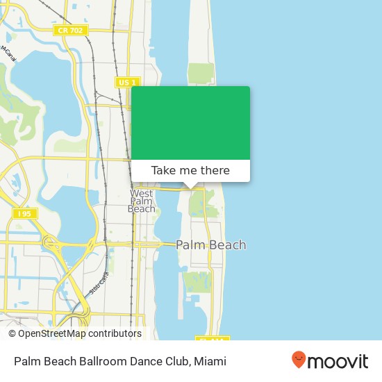 Palm Beach Ballroom Dance Club map
