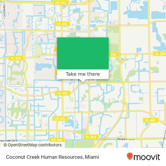 Mapa de Coconut Creek Human Resources