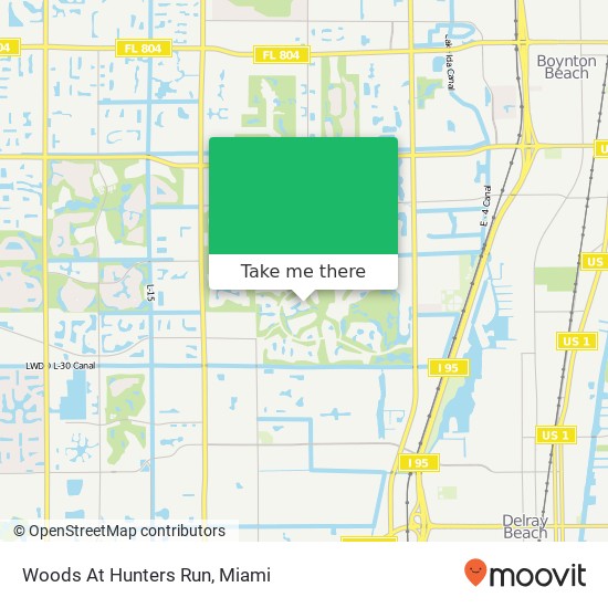 Woods At Hunters Run map