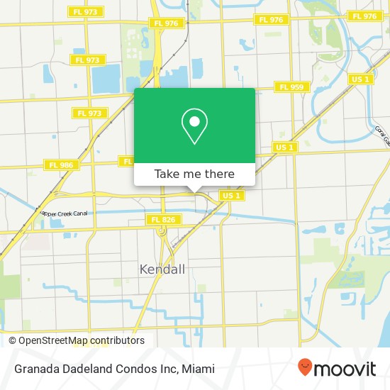 Granada Dadeland Condos Inc map