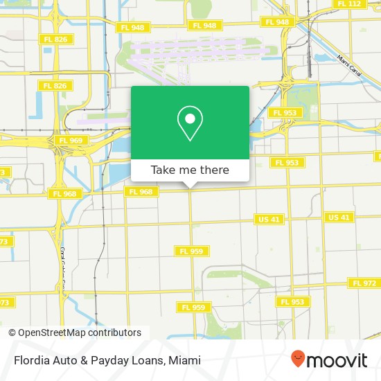 Flordia Auto & Payday Loans map