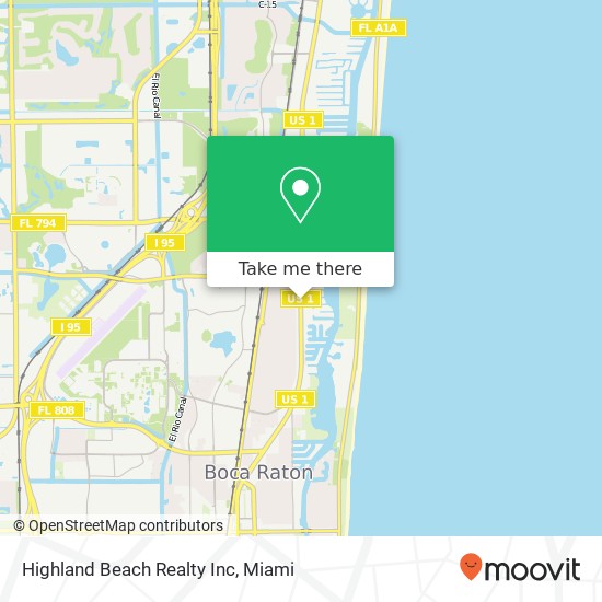 Mapa de Highland Beach Realty Inc