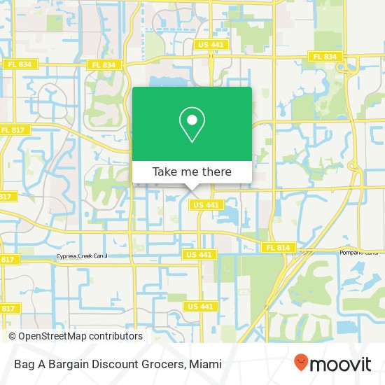 Mapa de Bag A Bargain Discount Grocers