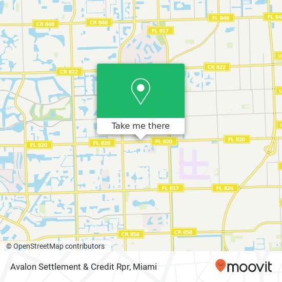 Avalon Settlement & Credit Rpr map