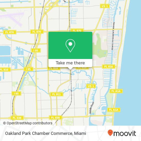 Oakland Park Chamber Commerce map