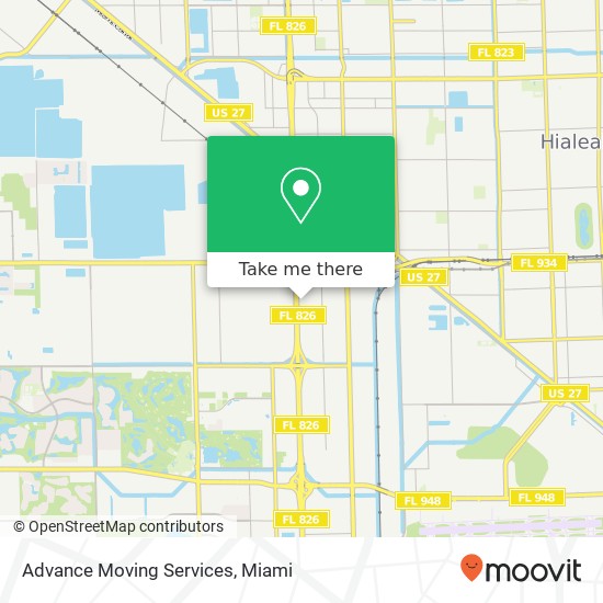 Advance Moving Services map