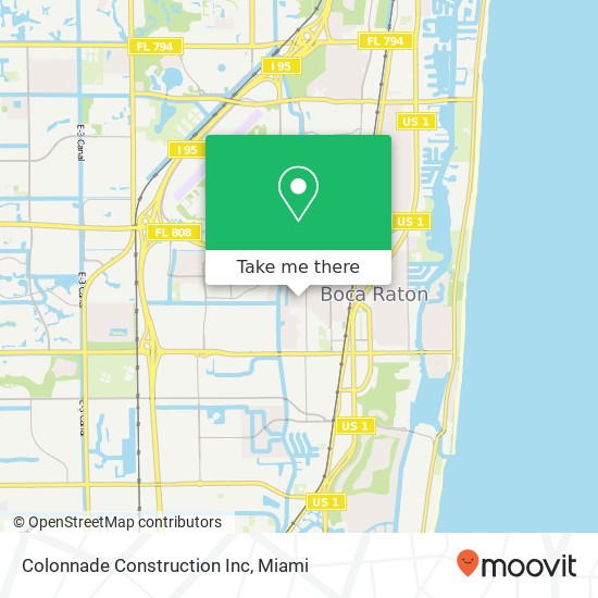 Colonnade Construction Inc map