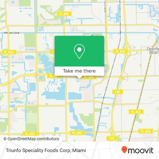 Mapa de Triunfo Speciality Foods Corp