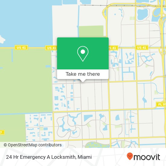 24 Hr Emergency A Locksmith map