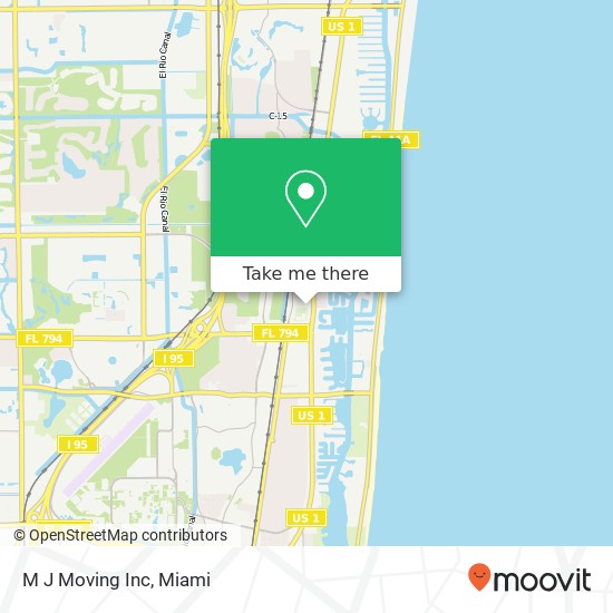 Mapa de M J Moving Inc