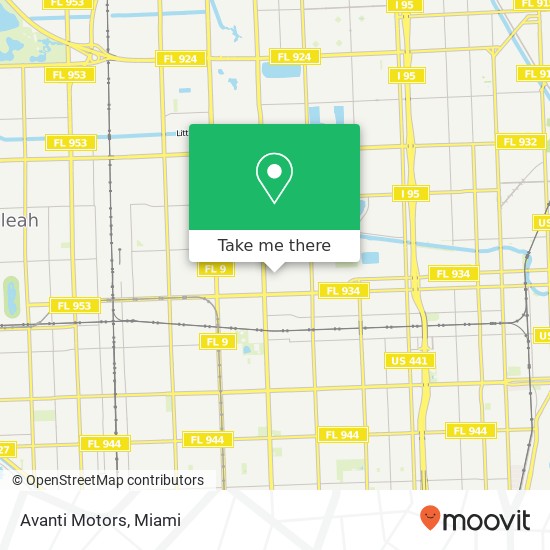 Avanti Motors map