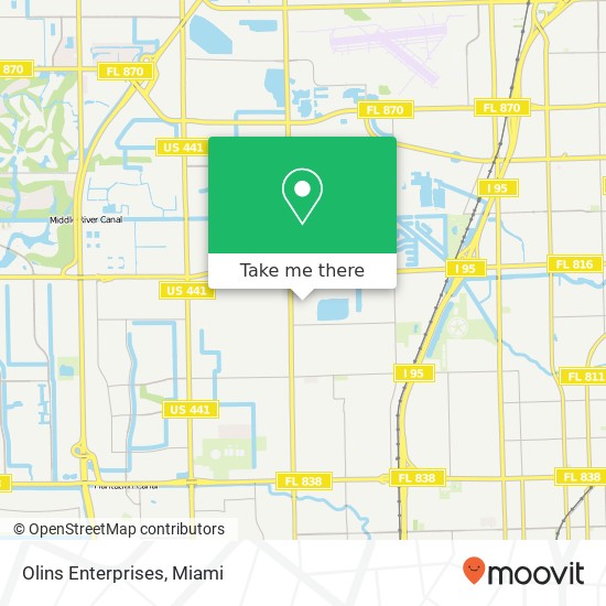 Olins Enterprises map