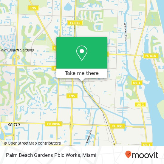 Mapa de Palm Beach Gardens Pblc Works
