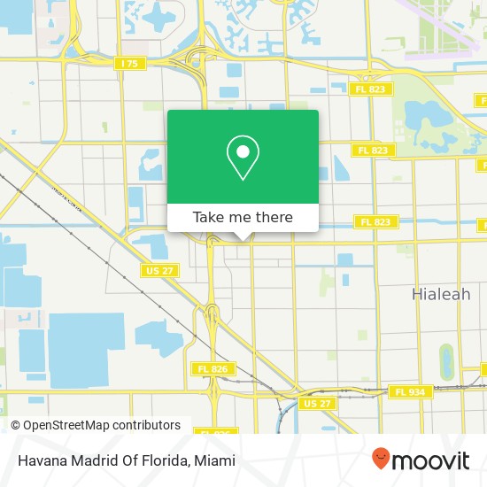 Havana Madrid Of Florida map