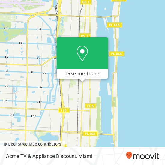Acme TV & Appliance Discount map