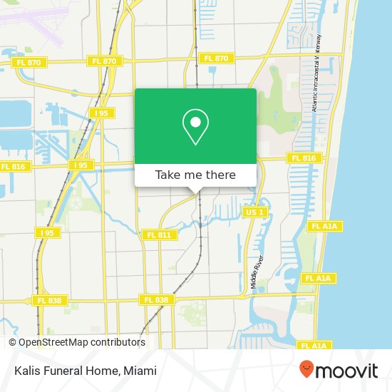 Kalis Funeral Home map