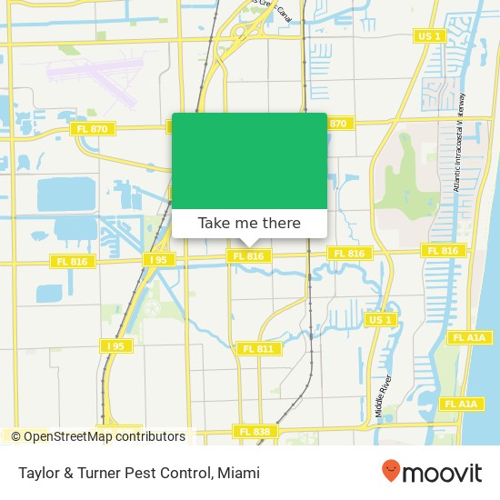 Taylor & Turner Pest Control map