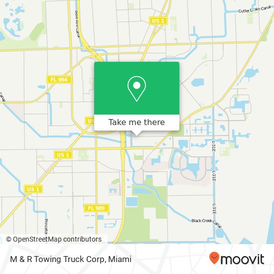 M & R Towing Truck Corp map