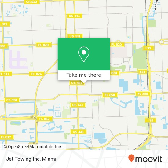 Jet Towing Inc map