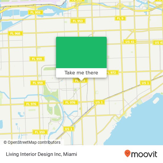 Living Interior Design Inc map