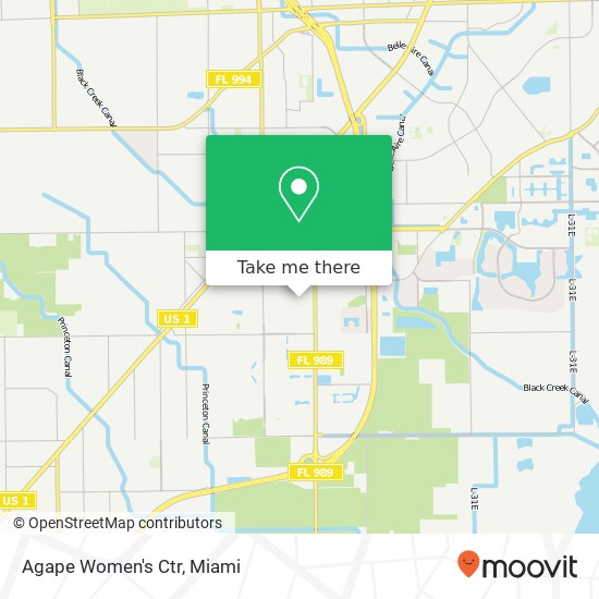 Agape Women's Ctr map