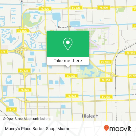 Mapa de Manny's Place Barber Shop