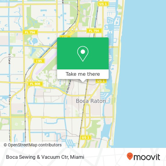 Boca Sewing & Vacuum Ctr map