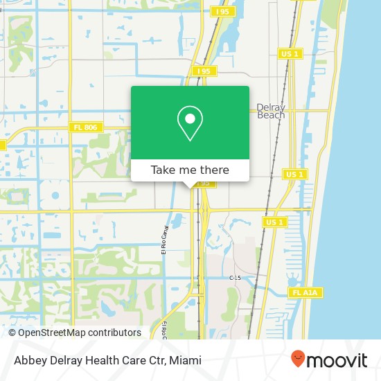 Abbey Delray Health Care Ctr map