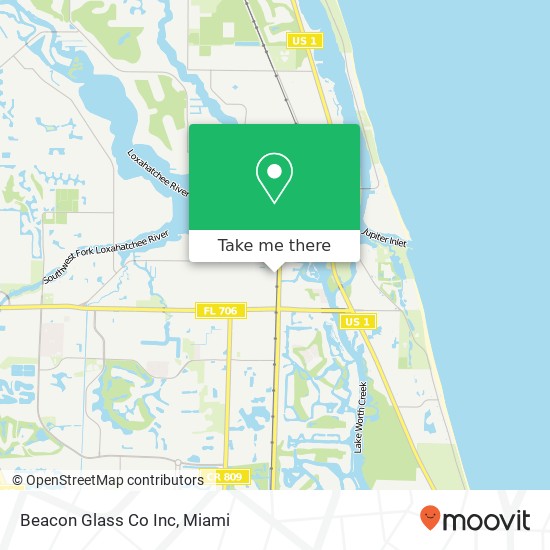 Beacon Glass Co Inc map