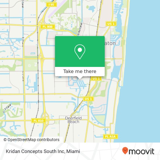 Kridan Concepts South Inc map