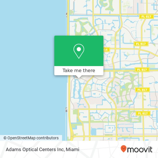 Mapa de Adams Optical Centers Inc