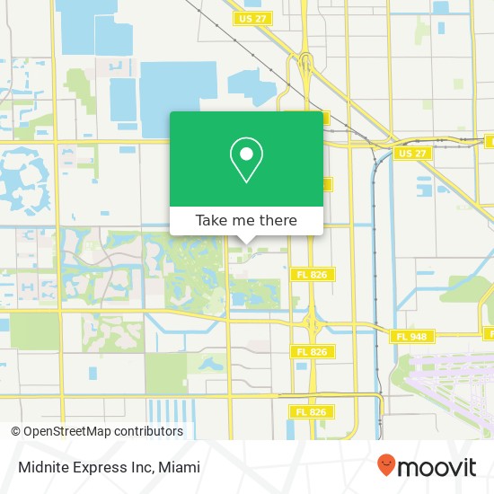 Midnite Express Inc map