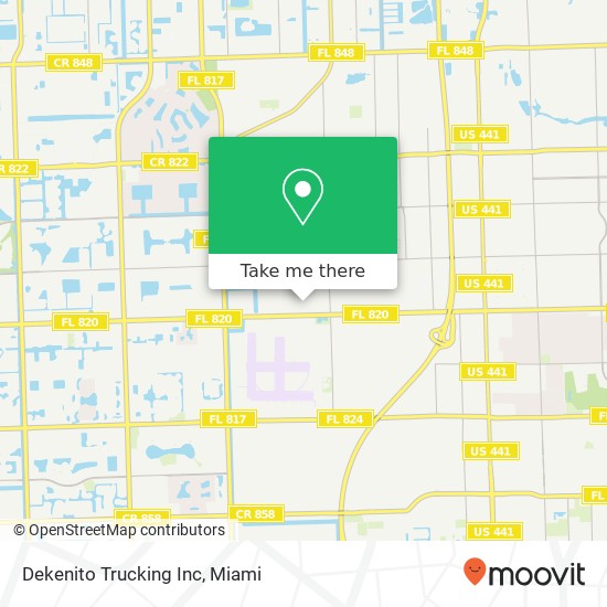 Dekenito Trucking Inc map