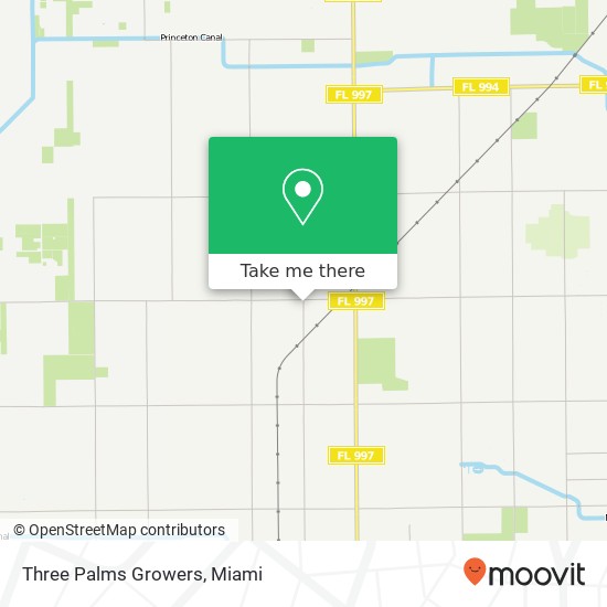 Mapa de Three Palms Growers