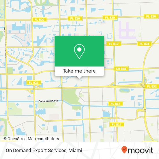 On Demand Export Services map