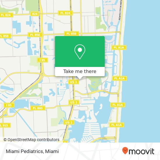 Mapa de Miami Pediatrics