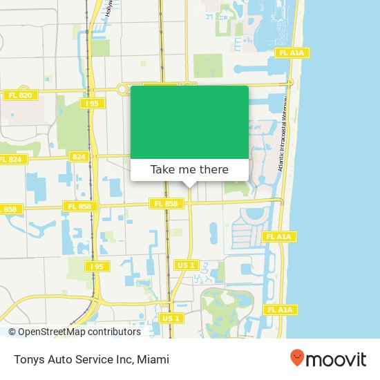 Mapa de Tonys Auto Service Inc