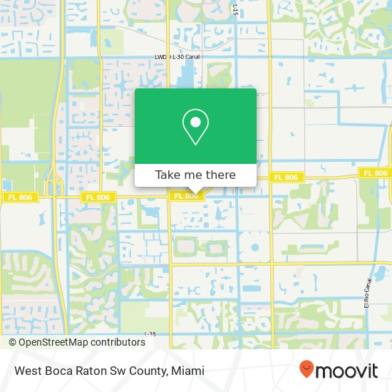 West Boca Raton Sw County map