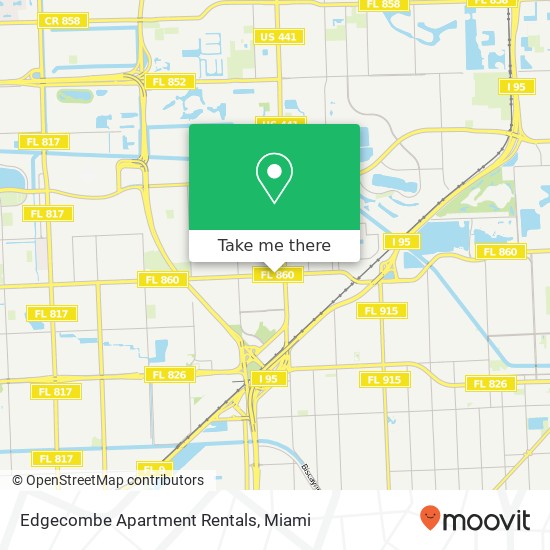 Mapa de Edgecombe Apartment Rentals