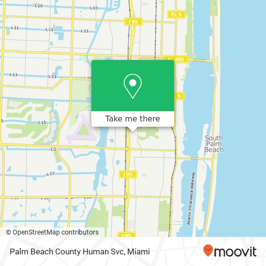 Mapa de Palm Beach County Human Svc