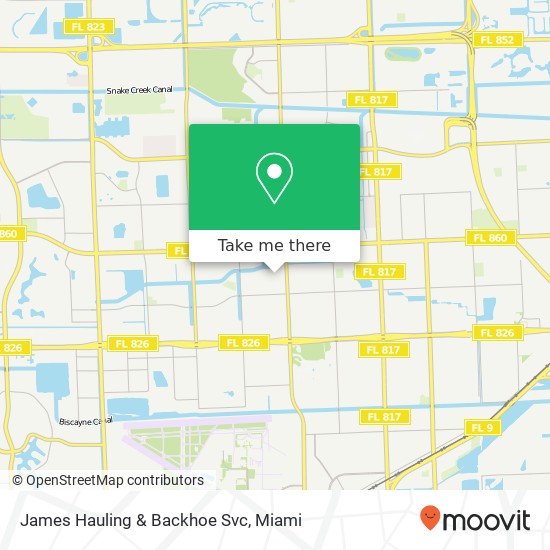 Mapa de James Hauling & Backhoe Svc