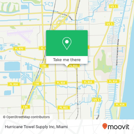 Hurricane Towel Supply Inc map