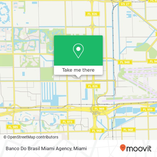 Mapa de Banco Do Brasil Miami Agency