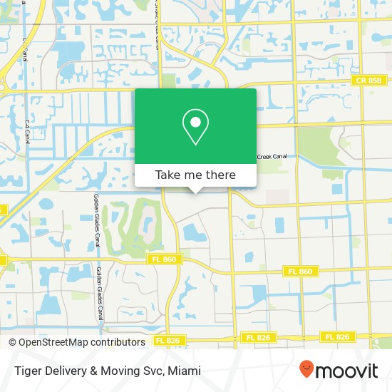 Tiger Delivery & Moving Svc map