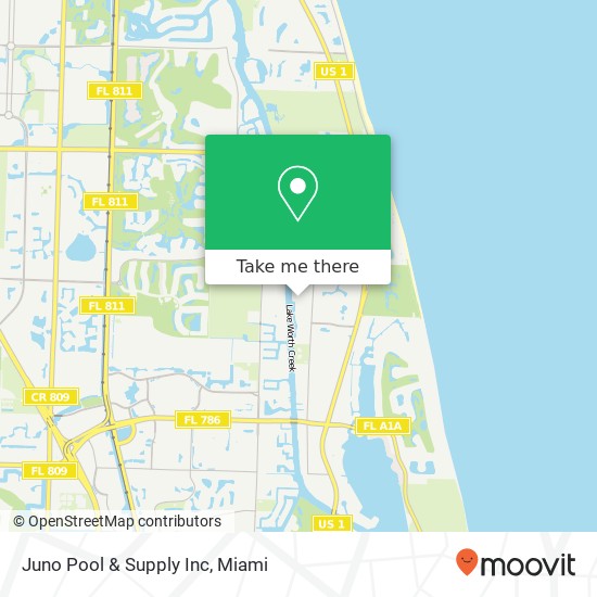 Juno Pool & Supply Inc map